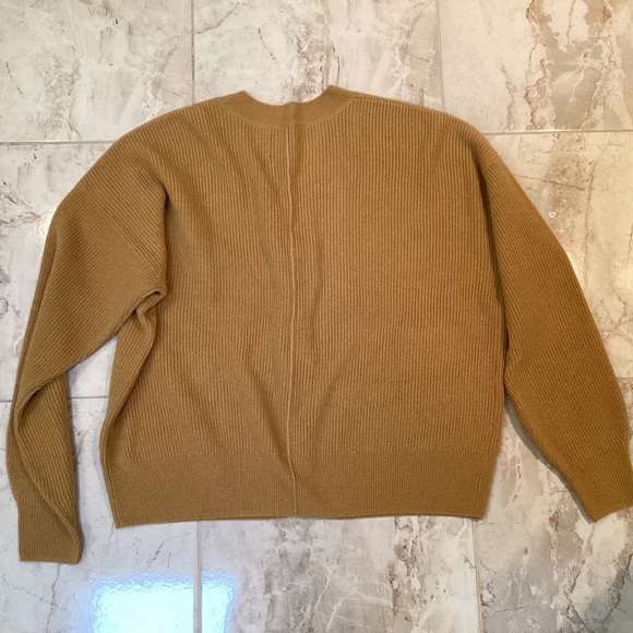 AYR "The Win Win" Cardigan 100% Cashmere Mustard Yellow Size XS - Picture 5 of 5